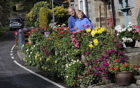 The verge garden was planted to encourage wildlife and bring colour to the quiet, rural lane - Credit: SWNS.com/Sheffield Star