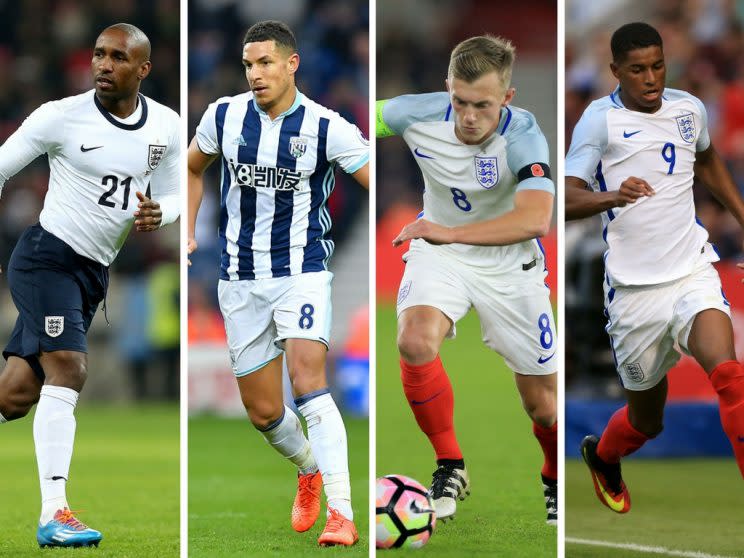 Jermain Defoe, Jake Livermore, James Ward-Prowse and Marcus Rashford have all been named by Gareth Southgate in his England squad for matches against Germany and Lithuania,