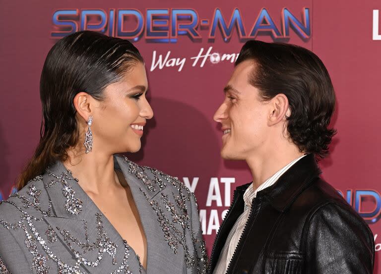 Zendaya y Tom Holland en el photocall de Spiderman: sin regreso a casa en 2021