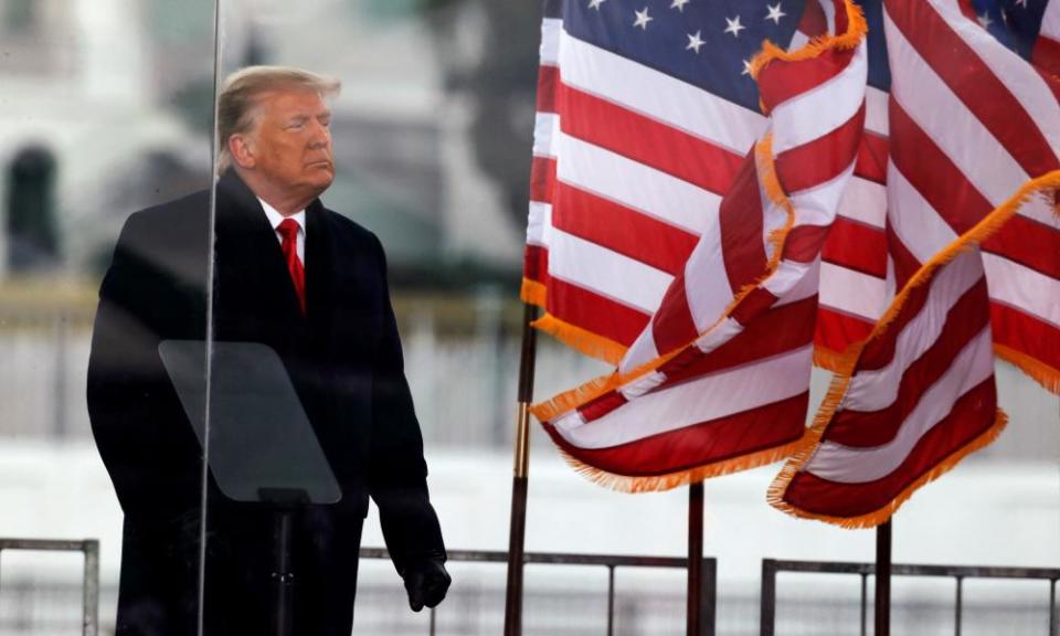 Donald Trump at his Save America rally in Washington on 6 January 2021.