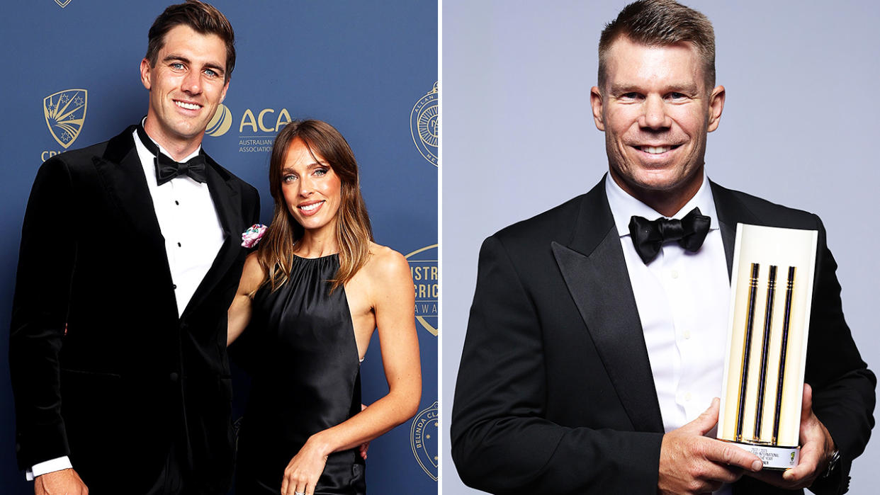 Pat Cummins and David Warner, pictured here at the Australian Cricket Awards.