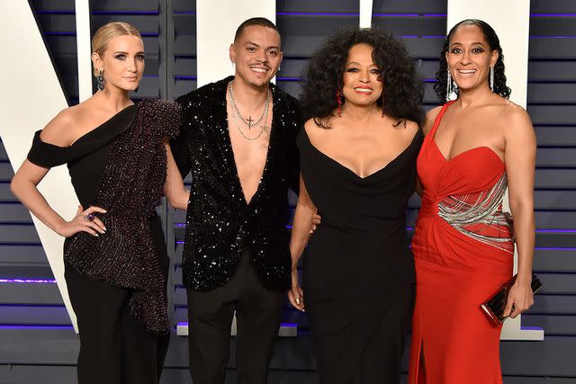 <p>Axelle/Bauer-Griffin/FilmMagic</p> Ashlee Simpson, Evan Ross, Diana Ross and Tracee Ellis Ross in Beverly Hills in February 2019