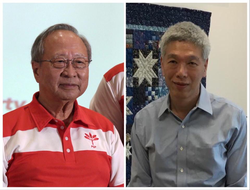 Photos: Tan Cheng Bock (left) and Lee Hsien Yang (right): Dhany Osman and Nicholas Yong / Yahoo News Singapore
