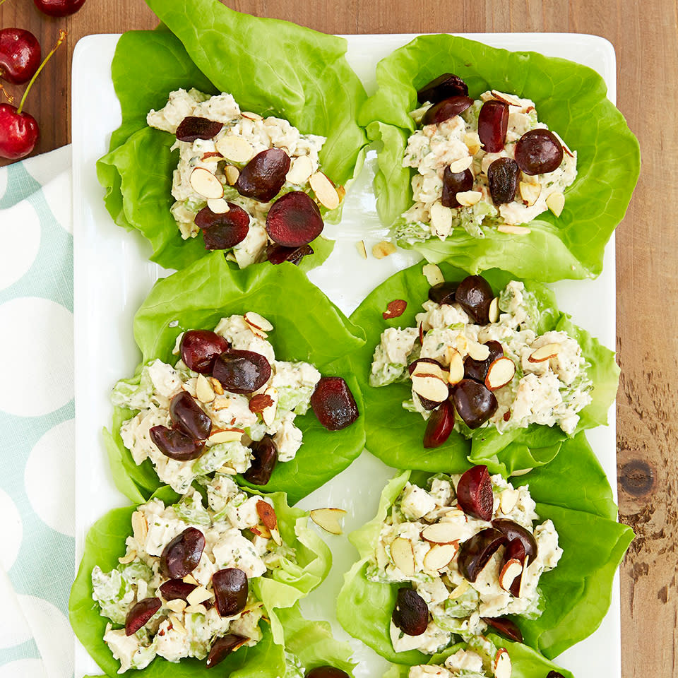 Cherry Chicken Lettuce Wraps