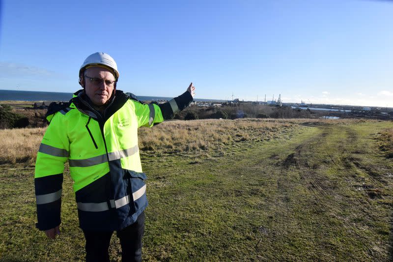 FILE PHOTO: Britishvolt executive chairman Peter Rolton at the site of the company's planned battery plant, in Blyth