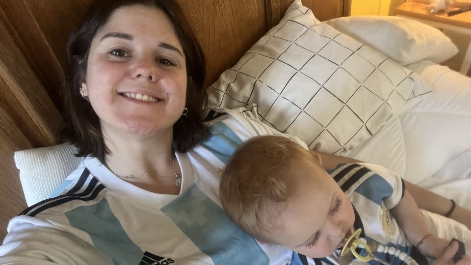 Juliana and Thomás' son was born the day after the 2021 Copa America final. - Juliana Yatorno