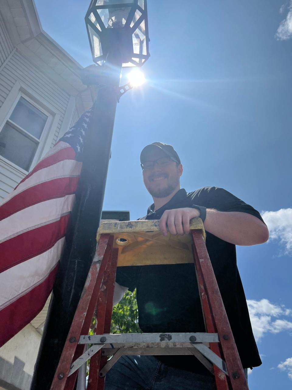 The Greater Dover Chamber of Commerce and a group of volunteers decorated downtown Dover with American flags on Thursday, May 25, 2023.