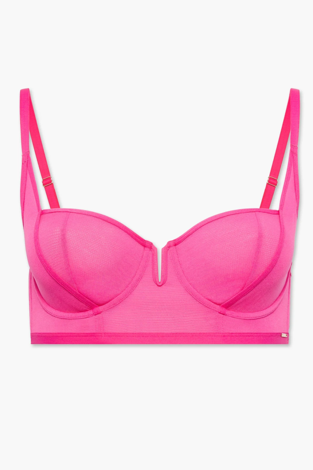 Hot pink bra