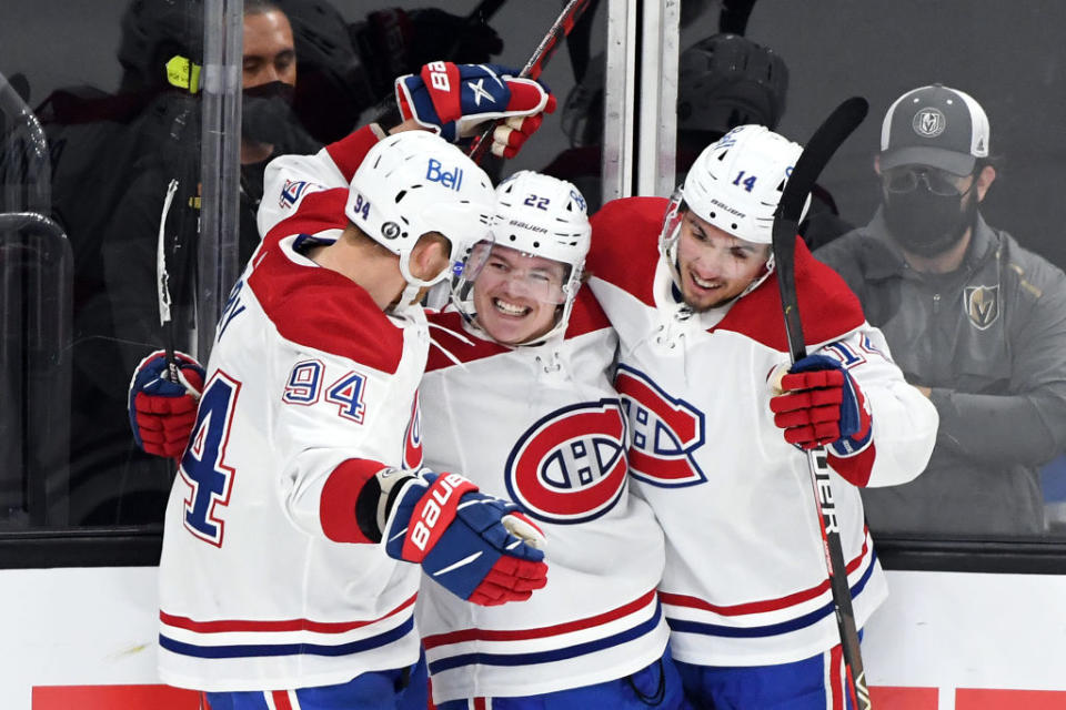 Nick Suzuki and Cole Caufield have been sensational for the Canadiens as Montreal finds itself a win away from the Stanley Cup Final after a big Game 5 win in Vegas. (Getty)