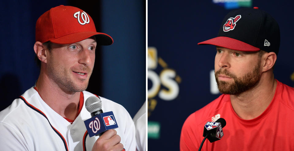 2017 Cy Young winners: Max Scherzer and Corey Kluber. (AP)