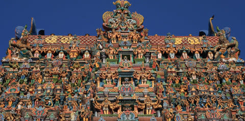 The colourful Madurai Temple