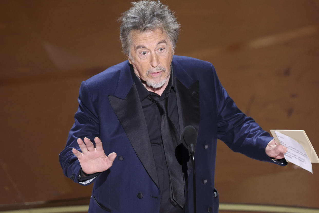 Al Pacino at the 96th Annual Oscars held at Dolby Theatre on March 10, 2024 in Los Angeles, California. (Photo by Rich Polk/Variety via Getty Images)
