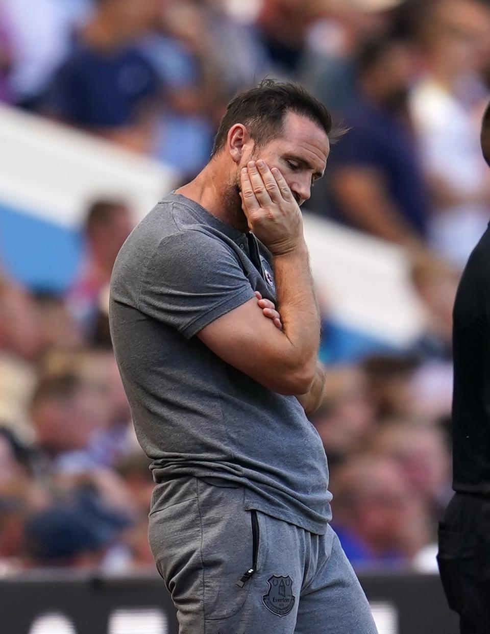 Everton manager Frank Lampard is yet to collect a point this season (Nick Potts/PA (PA Wire)