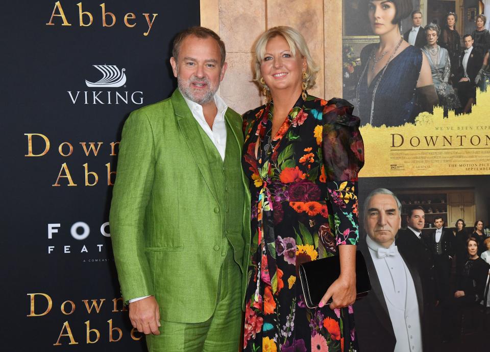 Hugh Bonneville and his wife Lulu Williams at the Downton Abbey premiere