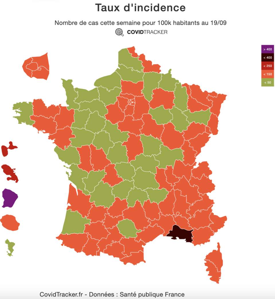 CovidTracker.fr - Données : Santé publique France