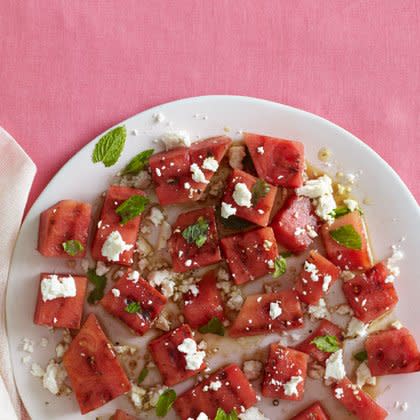 Grilled Watermelon Salad with Feta and Mint