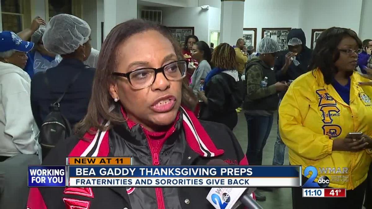 Sorority's and Fraternities prepare for Bea Gaddy Thanksgiving