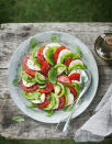 <p><b>Le bon mix</b> : tomates cœur de bœuf + tomates Green Zebra + mozzarella + basilic + huile d’olive</p><p>Découvrir la <a href="http://www.lacuisinedenathalie.com/article-salade-caprese-recette-facile-124266557.html" rel="nofollow noopener" target="_blank" data-ylk="slk:recette;elm:context_link;itc:0;sec:content-canvas" class="link ">recette</a></p><br>