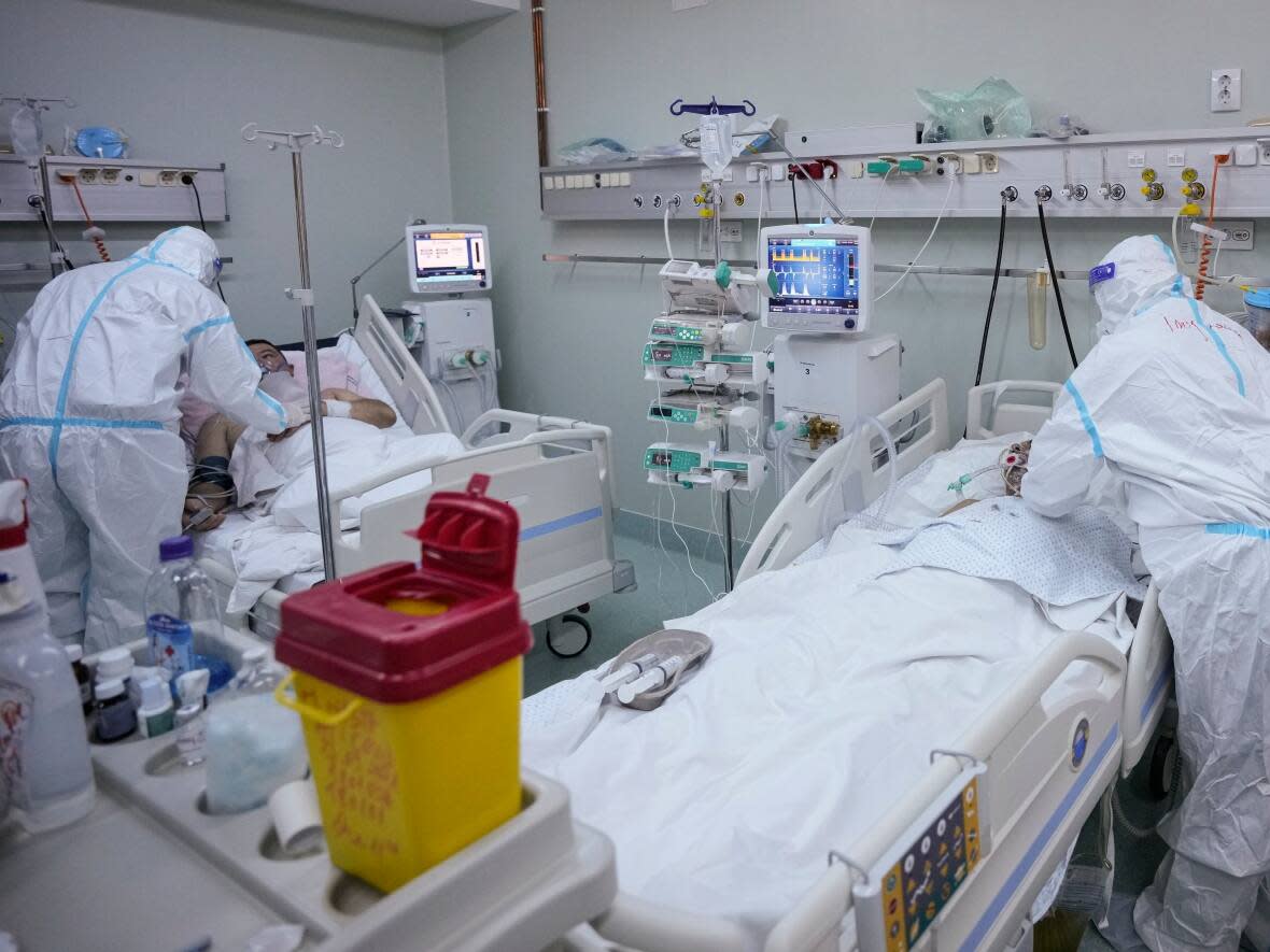 The province said Monday that a total of six COVID-19 patients in Saskatchewan would be transferred to Ontario over the following 72 hours.  (Vadim Ghirda/The Associated Press - image credit)