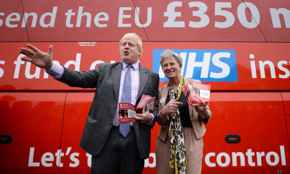 Boris Johnson campaigning for Vote Leave, May 2016.