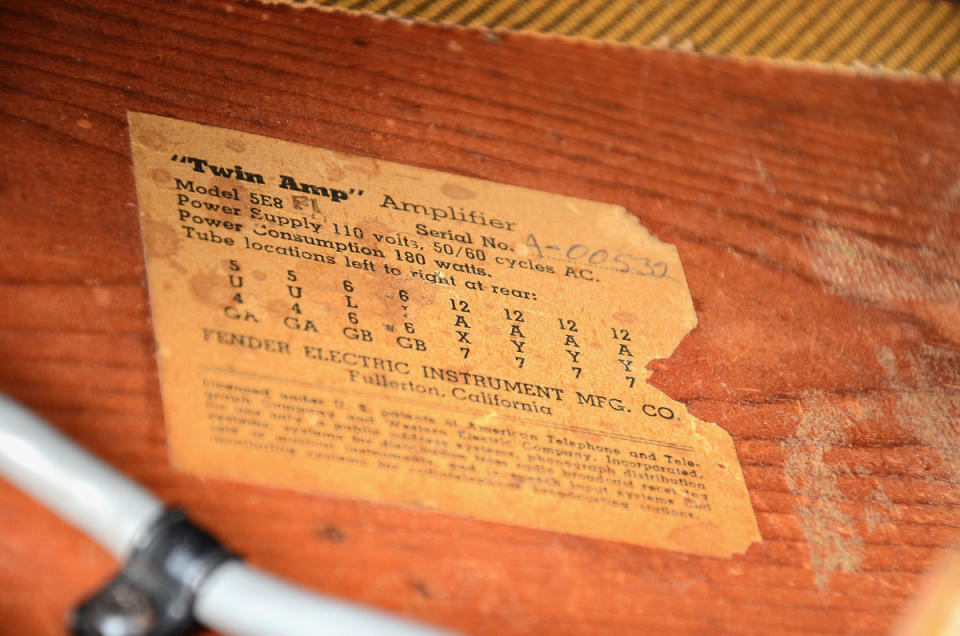 Twin Amp tube chart.