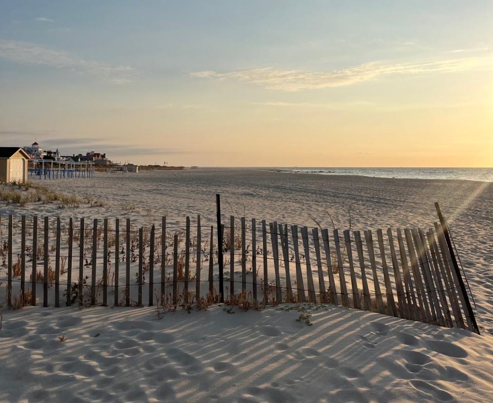 The empty sands of Cape May beach (Ellie Seymour)