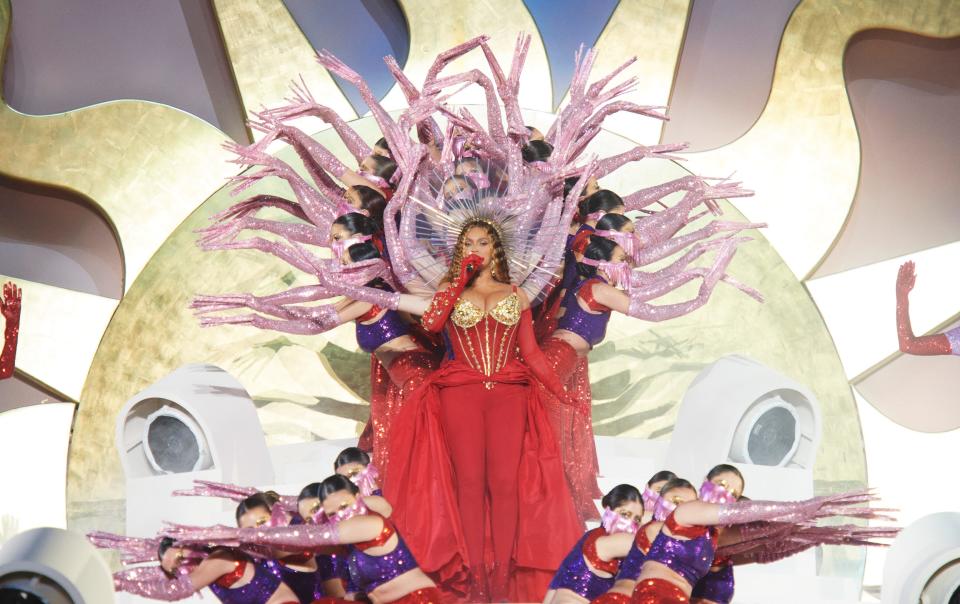 Beyonce performing in Dubai in January 2023.