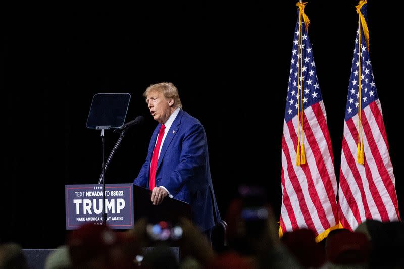 Republican presidential candidate and former U.S. President Trump campaigns in Reno