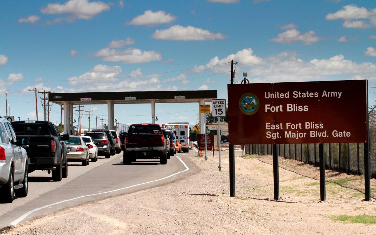 The soldiers were attending a 10-day training exercise at Fort Bliss in Texas - AP