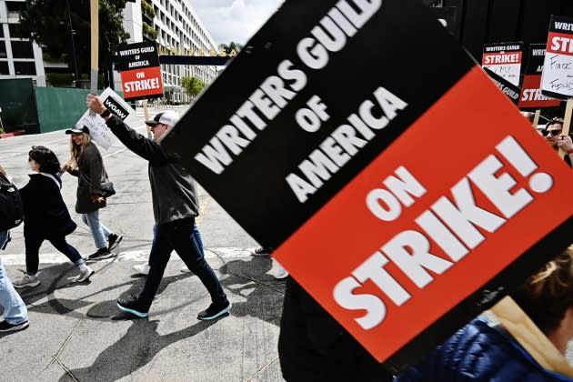 wga-strike-songwriters.jpg Writers Guild Of America Strike Protest In Los Angeles - Credit: Michael Buckner/Variety