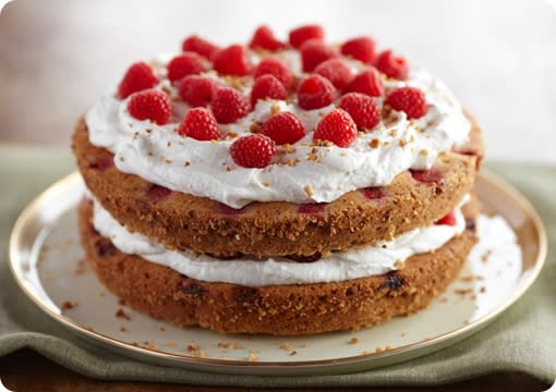 Hazelnut Raspberry Cream Cake