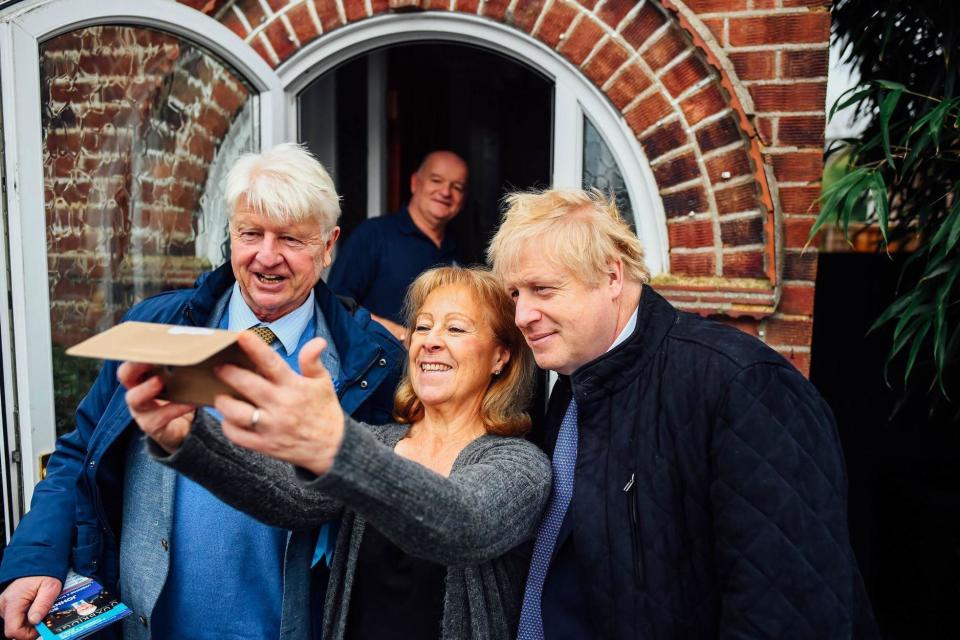 Boris Johnson campaigning in Uxbridge