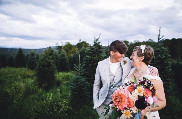 "Caitlin and Rachael's wedding had LOTS of laughter, high fives and a radiating love that encompassed the day. Congrats, you two!" --&nbsp;<i>Joseph Gonzalez-Dufresne</i>