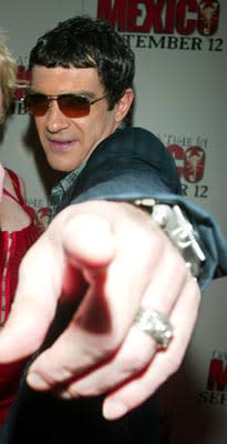 Antonio Banderas at the New York premiere of Columbia's Once Upon a Time in Mexico