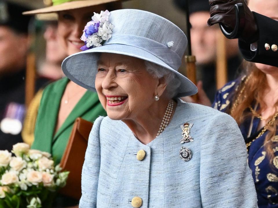 The Queen during the traditional Ceremony of the Keys at Holyroodhouse on 27 June 2022 (Getty Images)