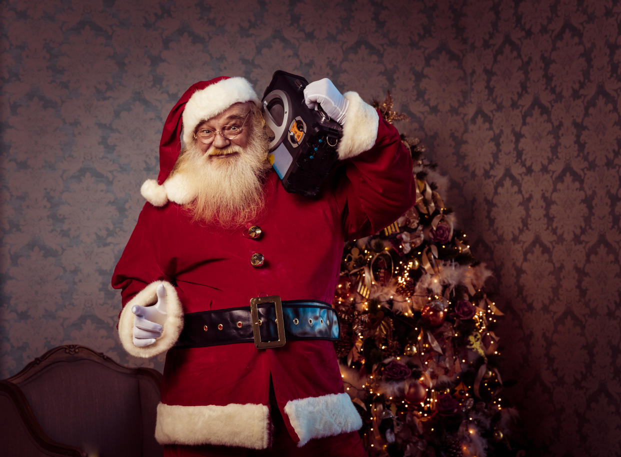 Even Santa needs a little audio stimulation at Christmas time. 