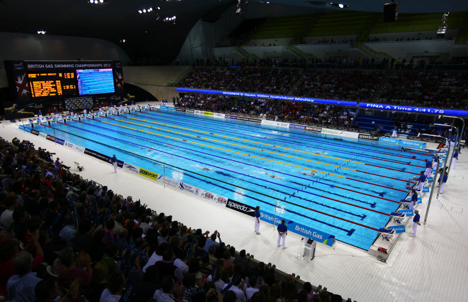 during day one of the British Gas Swimming Championships at the London Aquatics Centre on March 3, 2012 in London, England.