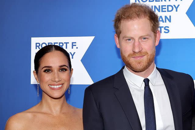<p> Mike Coppola/Getty</p> Meghan Markle and Prince Harry