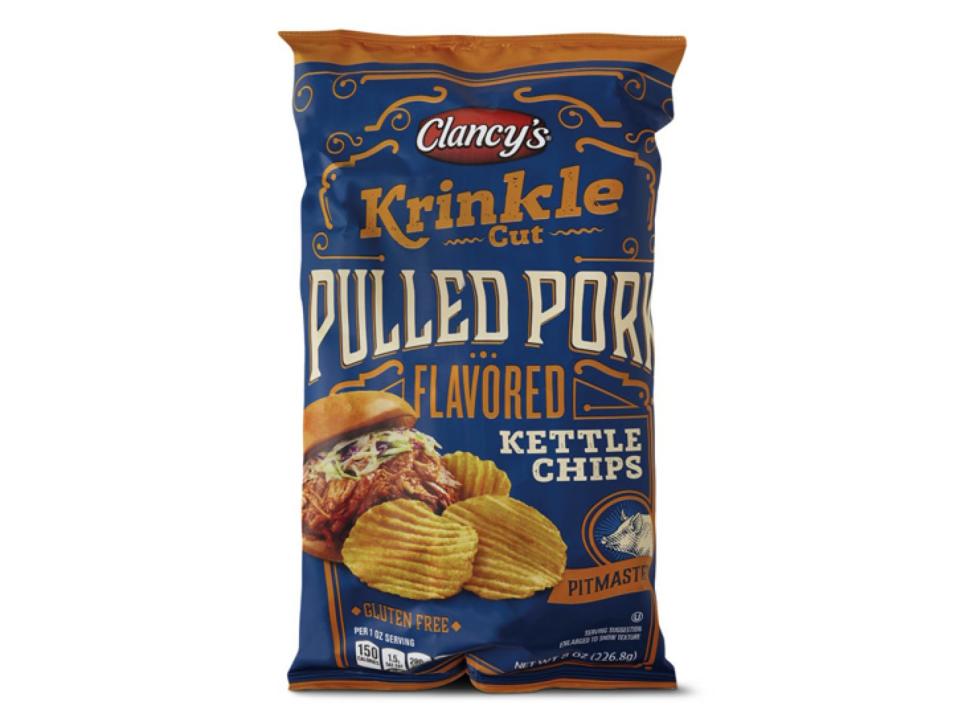 Clancy's krinkle-cut pulled-pork kettle chips