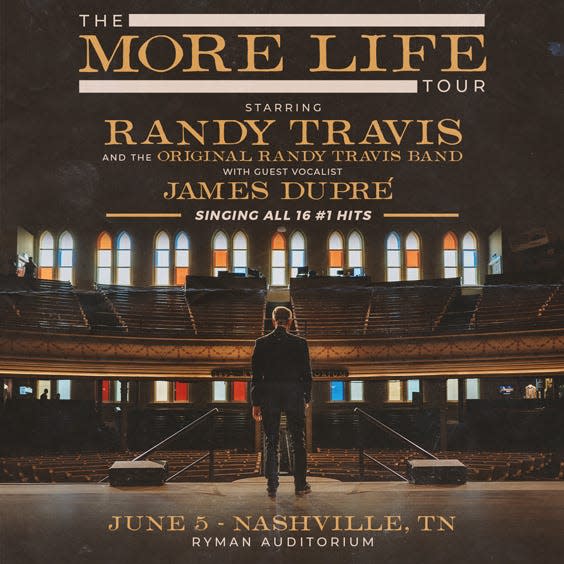 James Dupré will perform Randy Travis' 16 number one hits at the Ryman Auditorium on June 5, 2024