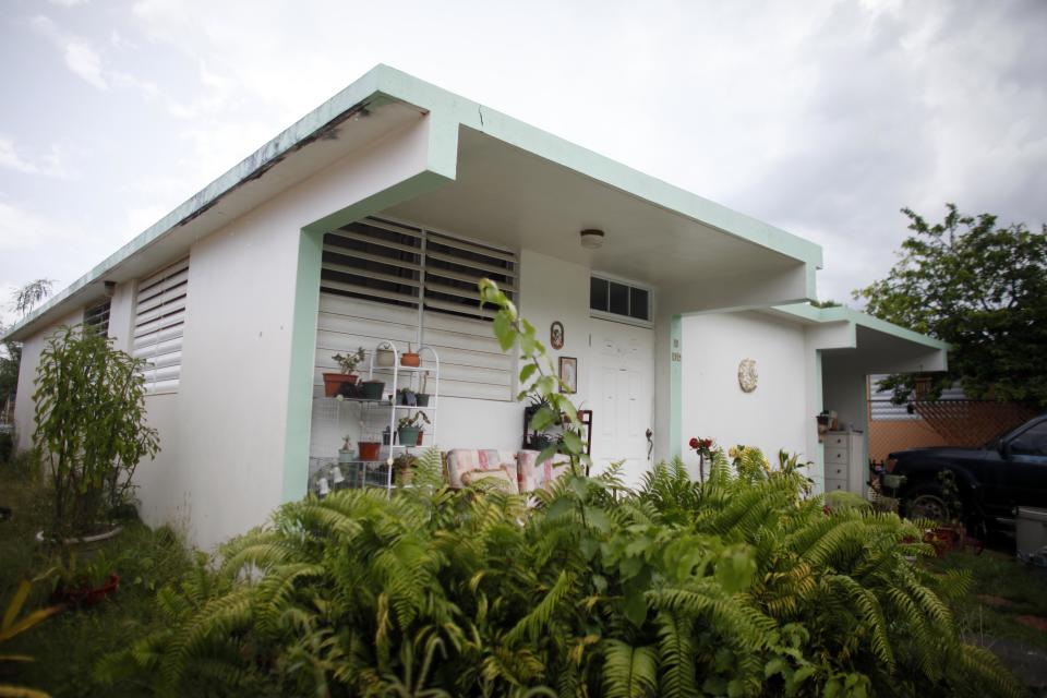 The house where the soldier, Spc. Ivan Lopez grew up is seen in Guayanilla, Puerto Rico, Thursday, April 3, 2014. Lopez, opened fire Wednesday on fellow service members at the Fort Hood military base, killing three people and wounding 16 before committing suicide. (AP Photo/Ricardo Arduengo)