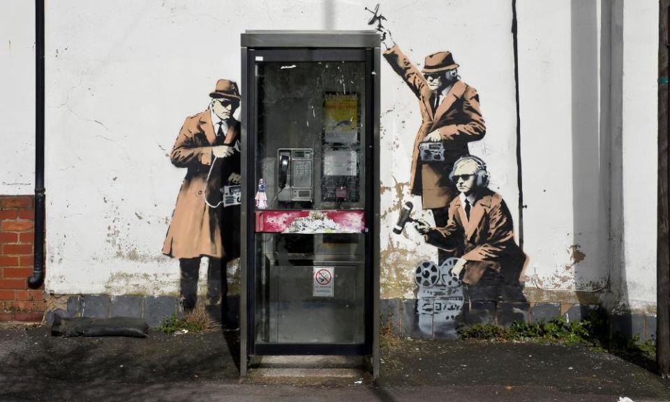 Banksy’s ‘Spy Booth’ mural in Cheltenham