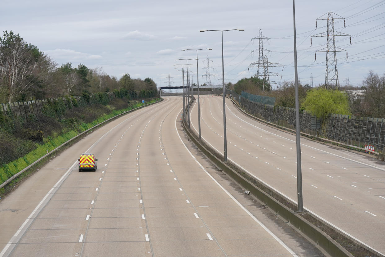 Last month's closure between Junctions 10 and 11 in Surrey. (PA)