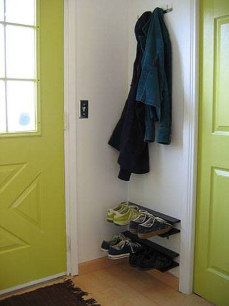 Install some hooks by your door 