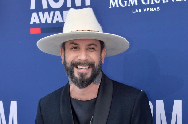 AJ McLean attends the Academy of Country Music Awards in 2019. File Photo by Jim Ruymen/UPI