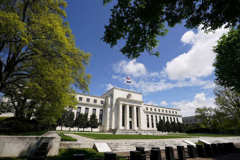 FILE PHOTO: The Federal Reserve on Mayday in Washington, United States