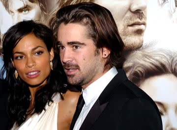 Rosario Dawson and Colin Farrell at the Hollywood premiere of Warner Bros. Alexander