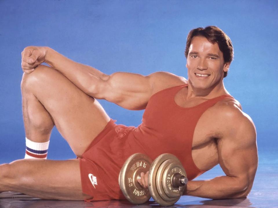 Arnold Schwarzenegger im Jahr 1985. - Copyright: Harry Langdon/Getty Images