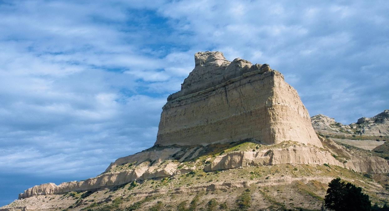  Scottsbluff, Scotts Bluff National Monument on the Old Oregon Trail. 