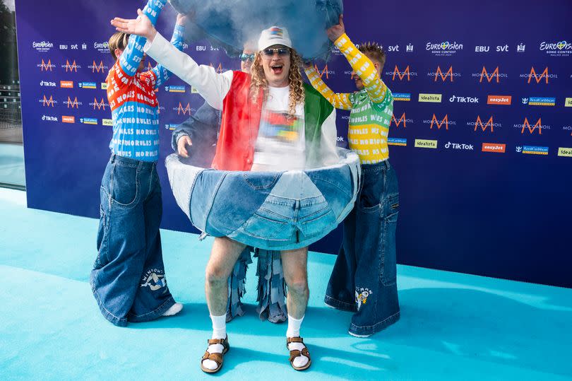 Windows95man from Finland attends the 68th Eurovision Song Contest at Malmo Live